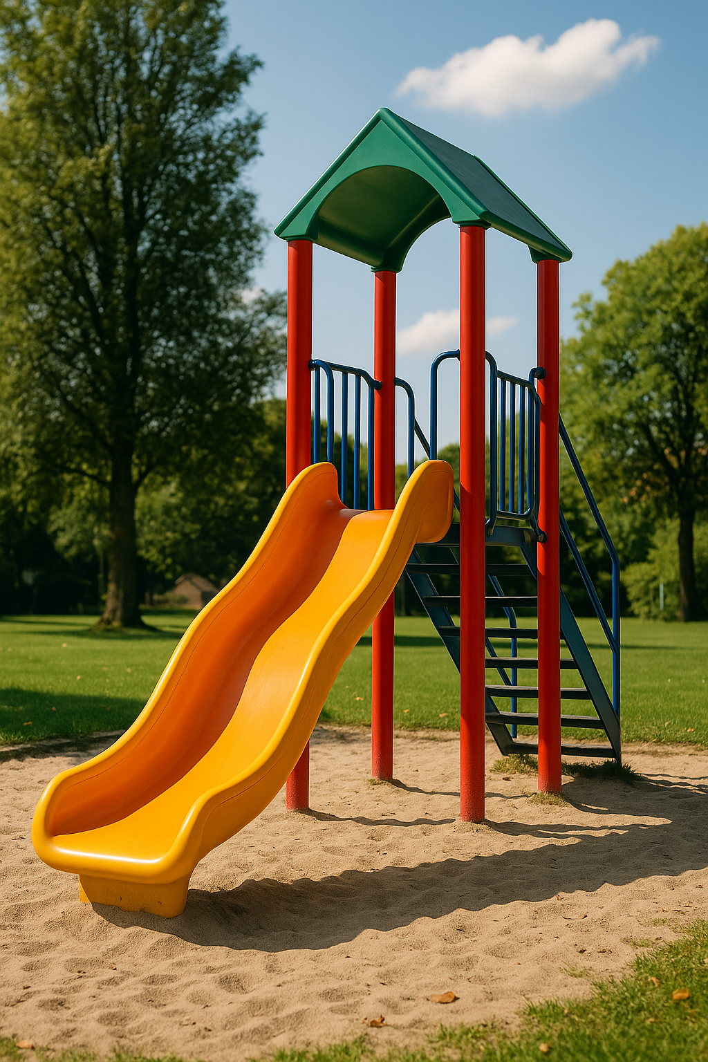 Nieuwe glijbaan geplaatst